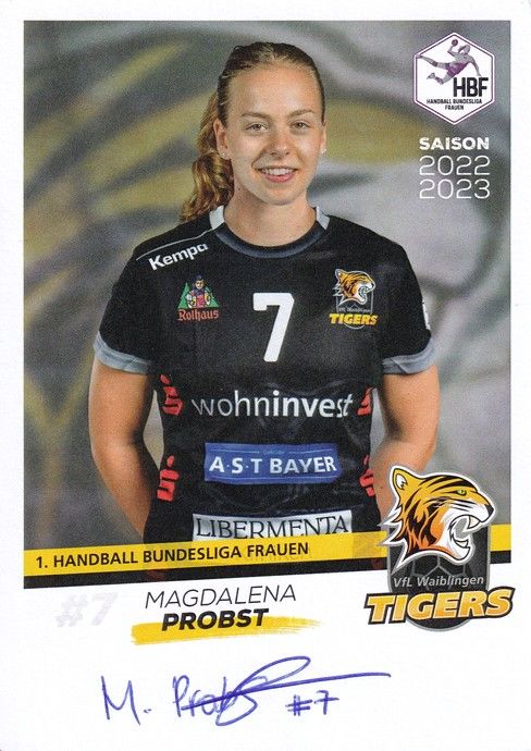 Autogramm Handball (D) | VfL Waiblingen | 2022 | Magdalena PROBST