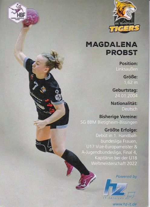 Autogramm Handball (D) | VfL Waiblingen | 2022 | Magdalena PROBST