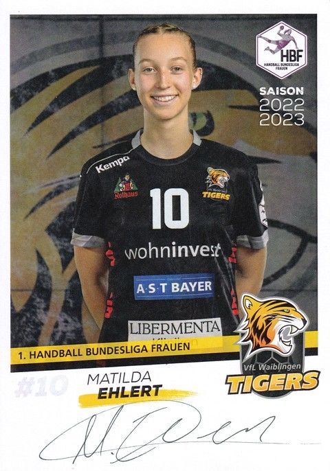 Autogramm Handball (D) | VfL Waiblingen | 2022 | Matilda EHLERT