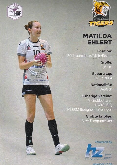 Autogramm Handball (D) | VfL Waiblingen | 2022 | Matilda EHLERT