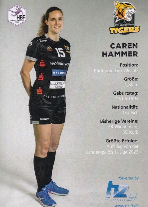 Autogramm Handball (D) | VfL Waiblingen | 2022 | Caren HAMMER
