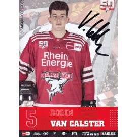 Autogramm Eishockey | Kölner Haie | 2022 | Robin VAN CALSTER
