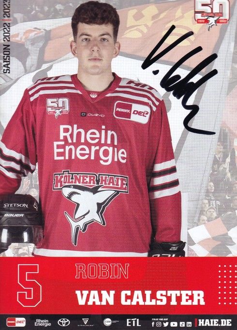 Autogramm Eishockey | Kölner Haie | 2022 | Robin VAN CALSTER