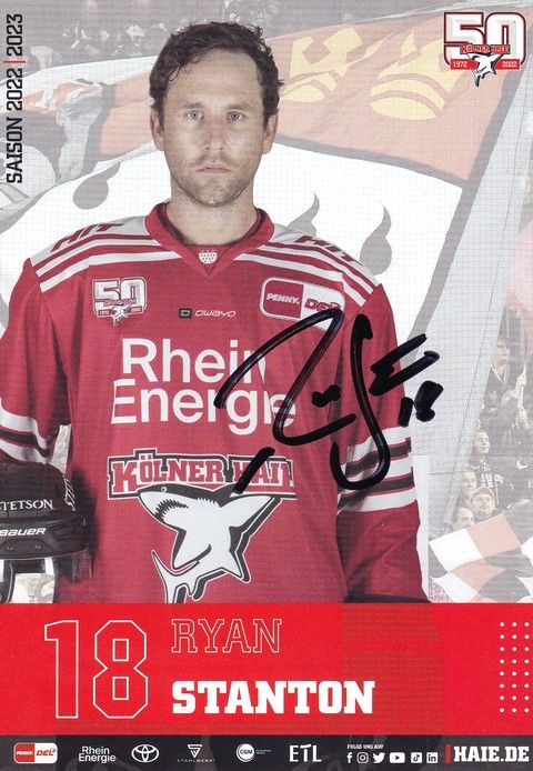 Autogramm Eishockey | Kölner Haie | 2022 | Ryan STANTON