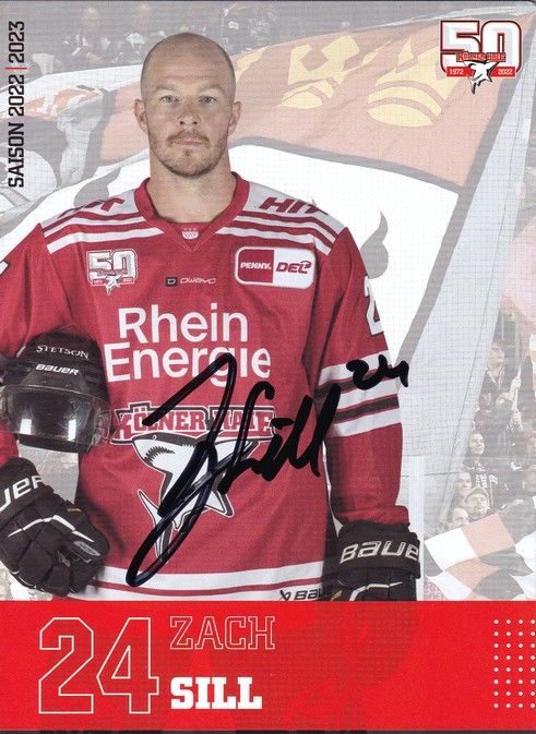 Autogramm Eishockey | Kölner Haie | 2022 | Zach SILL