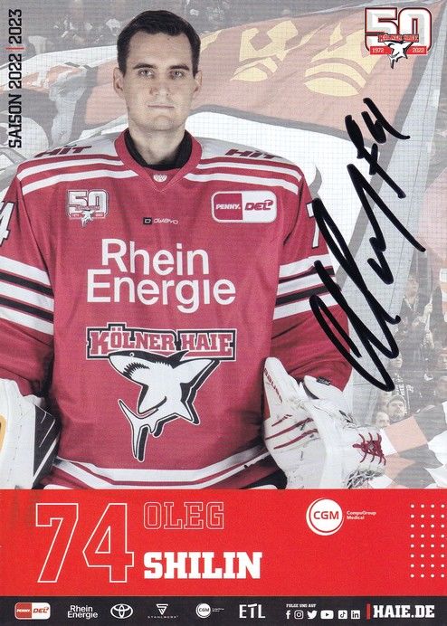 Autogramm Eishockey | Kölner Haie | 2022 | Oleg SHILIN