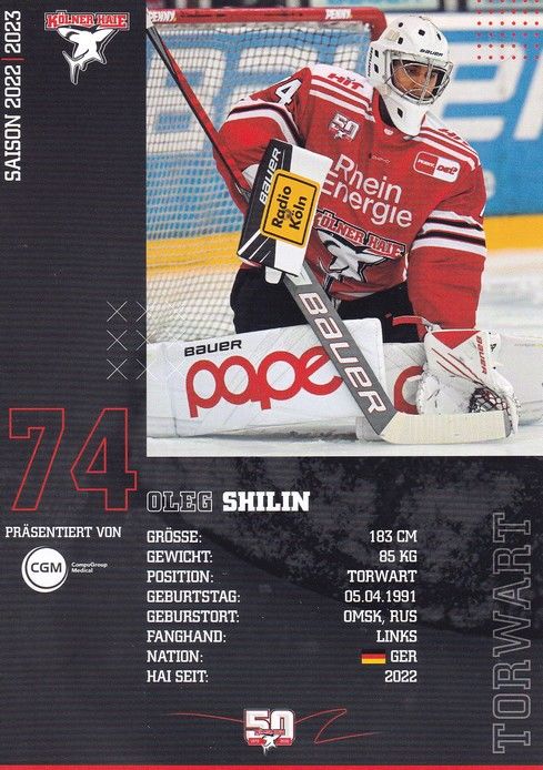 Autogramm Eishockey | Kölner Haie | 2022 | Oleg SHILIN
