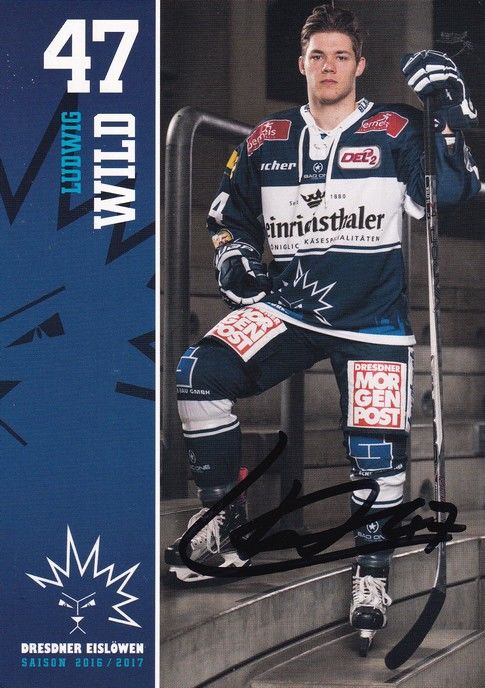 Autogramm Eishockey | Dresdner Eislöwen | 2016 | Ludwig WILD
