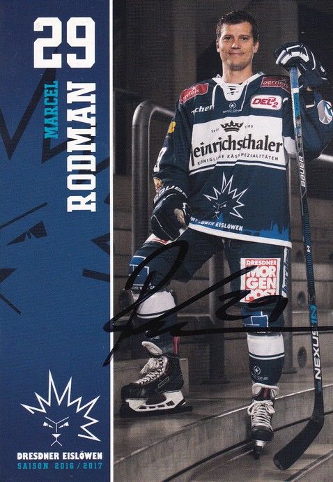 Autogramm Eishockey | Dresdner Eislöwen | 2016 | Marcel RODMAN