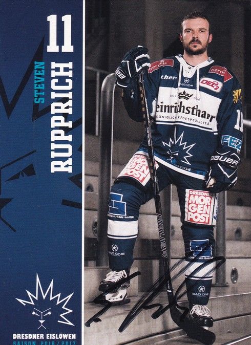 Autogramm Eishockey | Dresdner Eislöwen | 2016 | Steven RUPPRICH