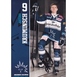Autogramm Eishockey | Dresdner Eislöwen | 2016 | Arturs KRUMINSCH