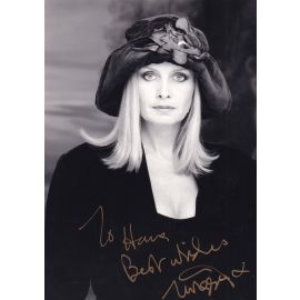 Autogramm Model (UK) | TWIGGY Lawson | 2000er Foto (Portrait SW) 2