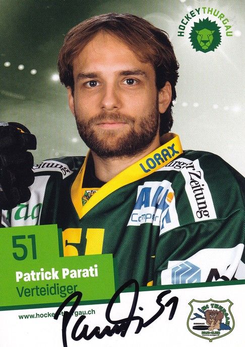 Autogramm Eishockey | Hockey Thurgau | 2016 | Patrick PARATI