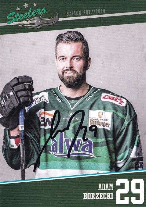 Autogramm Eishockey | SC Bietigheim Steelers | 2017 | Adam BORZECKI