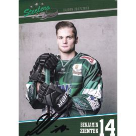 Autogramm Eishockey | SC Bietigheim Steelers | 2017 | Benjamin ZIENTEK