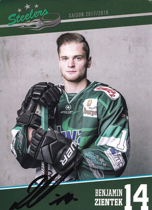 Autogramm Eishockey | SC Bietigheim Steelers | 2017 | Benjamin ZIENTEK