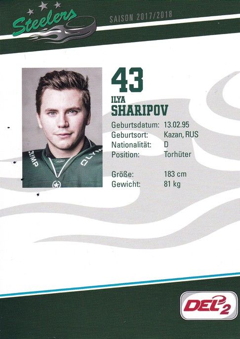 Autogramm Eishockey | SC Bietigheim Steelers | 2017 | Ilya SHARIPOV