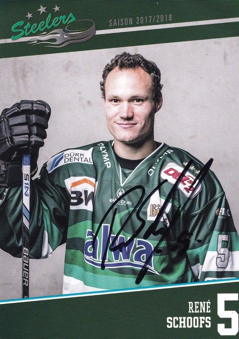 Autogramm Eishockey | SC Bietigheim Steelers | 2017 | Rene SCHOOFS