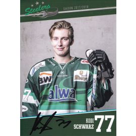 Autogramm Eishockey | SC Bietigheim Steelers | 2017 | Kodi SCHWARZ