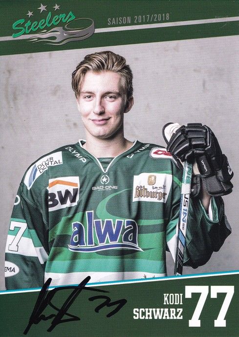 Autogramm Eishockey | SC Bietigheim Steelers | 2017 | Kodi SCHWARZ