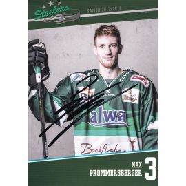 Autogramm Eishockey | SC Bietigheim Steelers | 2017 | Max PROMMERSBERGER