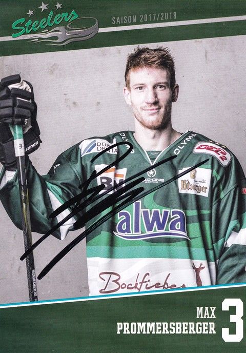 Autogramm Eishockey | SC Bietigheim Steelers | 2017 | Max PROMMERSBERGER