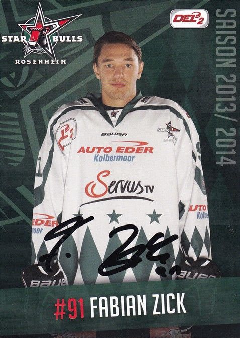 Autogramm Eishockey | Starbulls Rosenheim | 2013 | Fabian ZICK