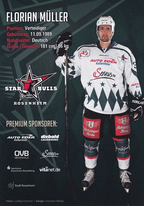 Autogramm Eishockey | Starbulls Rosenheim | 2013 | Florian MÜLLER