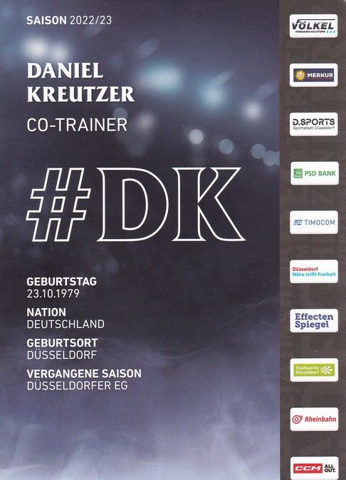 Autogramm Eishockey | Düsseldorfer EG | 2022 | Daniel KREUTZER