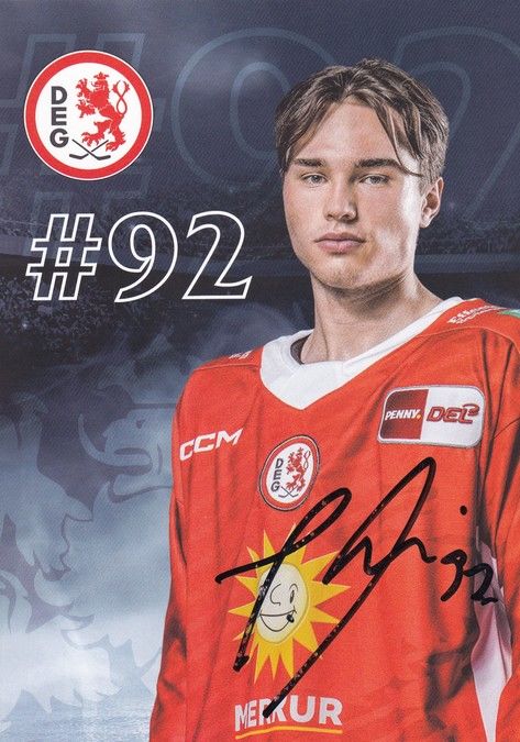 Autogramm Eishockey | Düsseldorfer EG | 2022 | Jakub BORZECKI