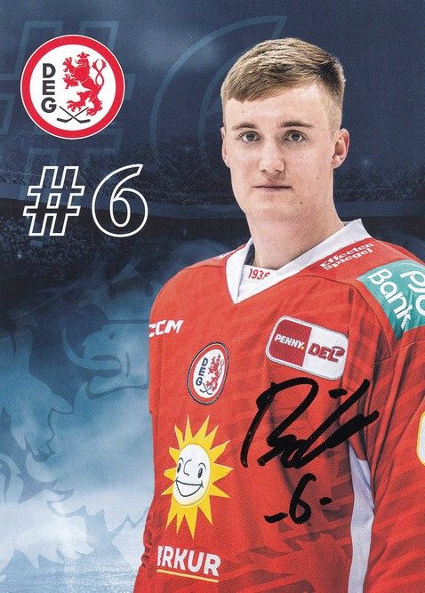Autogramm Eishockey | Düsseldorfer EG | 2022 | Justus BÖTTNER