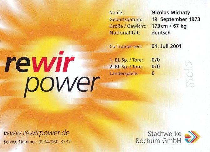 Autogramm Fussball | VfL Bochum | 2001 | Nicolas MICHATY