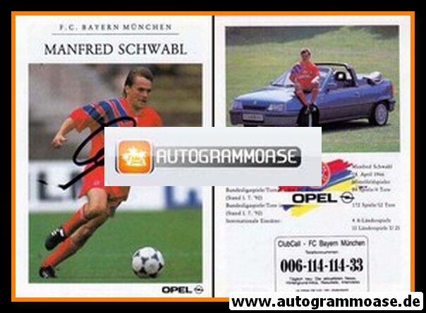 Autogramm Fussball | FC Bayern München | 1992 | Manfred SCHWABL