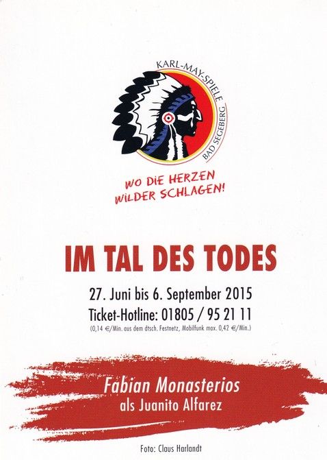 Autogramm Schauspieler | Fabian MONASTERIOS | 2015 (Portrait Color) Karl May