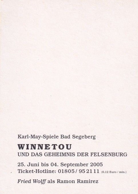 Autogramm Schauspieler | Fried WOLFF | 2005 (Portrait Color) Winnetou