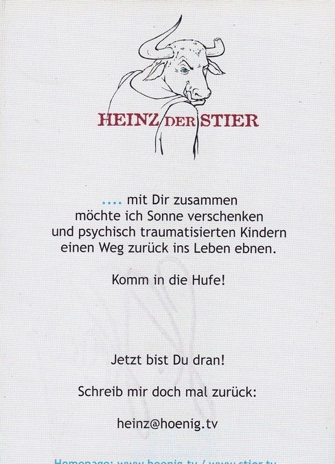 Autogramm Schauspieler | Heinz HOENIG | 2010er (Portrait Color) Der Stier