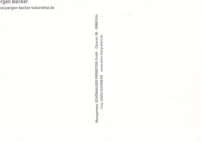Autogramm Kabarett | Jürgen BECKER | 2010er (Portrait Color) Kianmehr