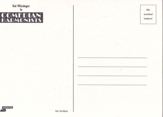 Autogramm Film | Kai WIESINGER | 1997 "Comedian Harmonists" (Portrait SW)