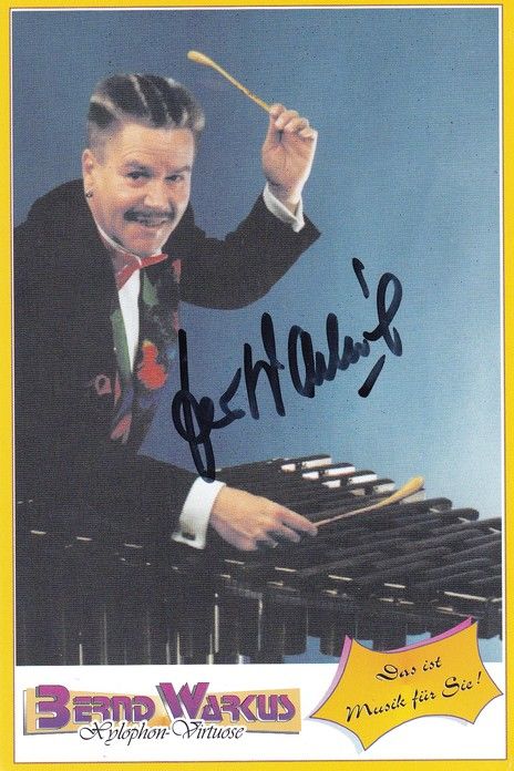 Autogramm Instrumental (Xylophon) | Bernd WARKUS | 1990er (Portrait Color) 2