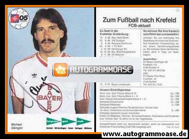 Autogramm Fussball | KFC Uerdingen 05 | 1986 | Michael DÄMGEN