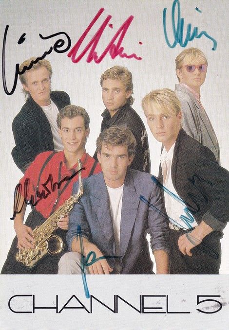 Autogramme Pop | CHANNEL 5 | 1985 "Colour Of A Moment" (Gruppenbild Color) Polydor
