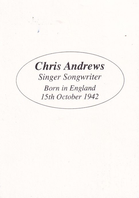 Autogramm Pop | Chris ANDREWS | 1990er (Portrait Color) 