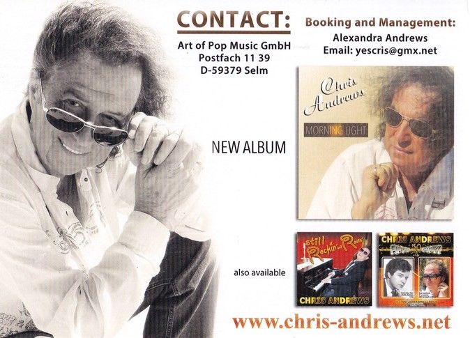 Autogramm Pop | Chris ANDREWS | 2016 "Morning Light" (Portrait Color)