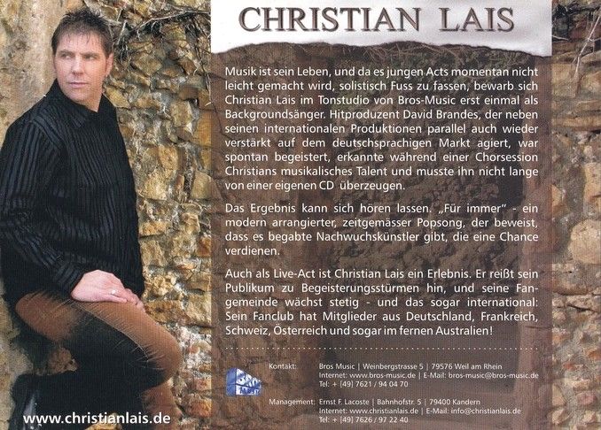 Autogramm Schlager | Christian LAIS | 2004 (Portrait Color Bros)