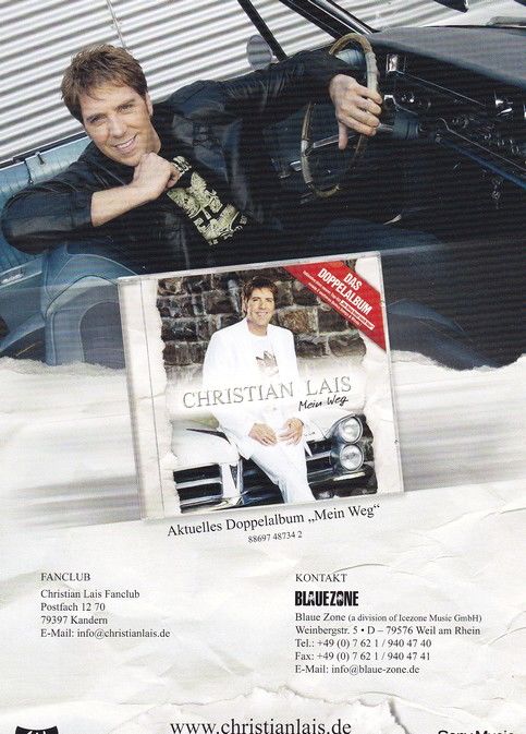 Autogramm Schlager | Christian LAIS | 2008 "Mein Weg" (Portrait Color Ariola)