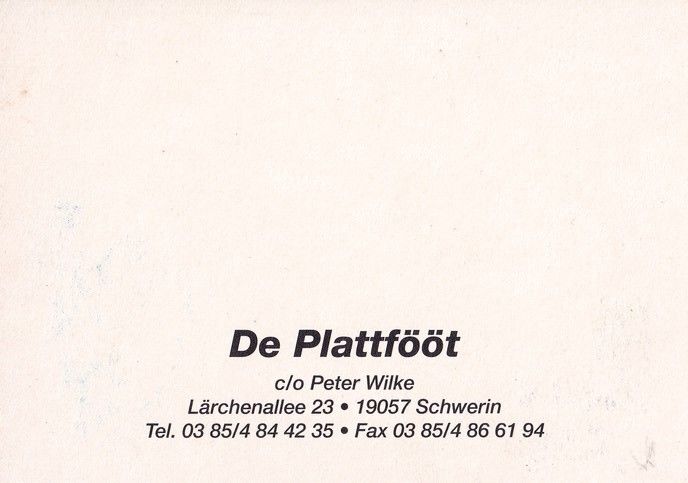 Autogramme Mundart | DE PLATTFÖÖT | 1990er (Portrait Color)