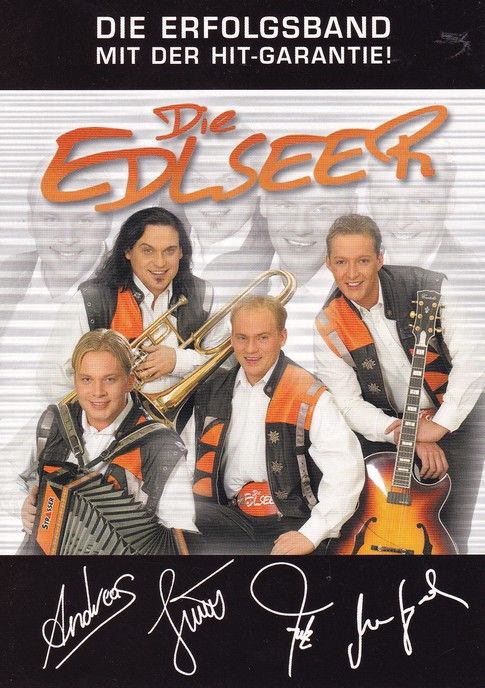 Autogramme Volksmusik | DIE EDLSEER | 2005 Druck "Herz An Herz" (Koch)