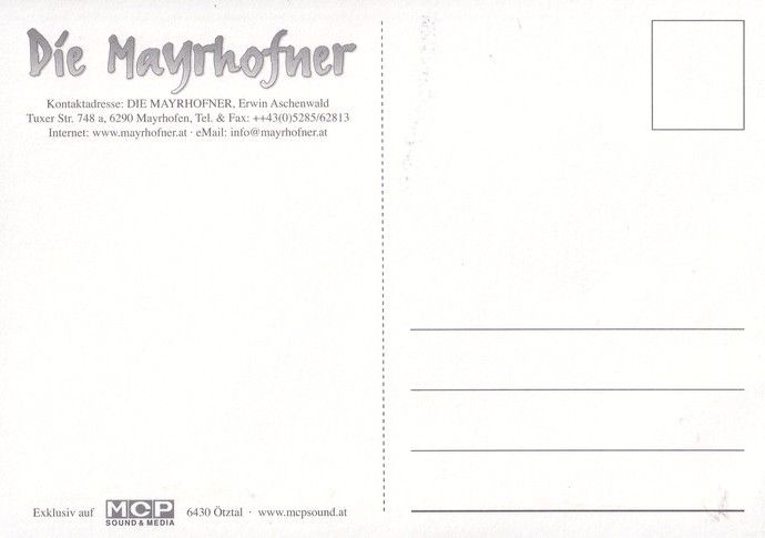 Autogramme Volksmusik | DIE MAYRHOFNER | 2000er (Portrait Color) VM MCP
