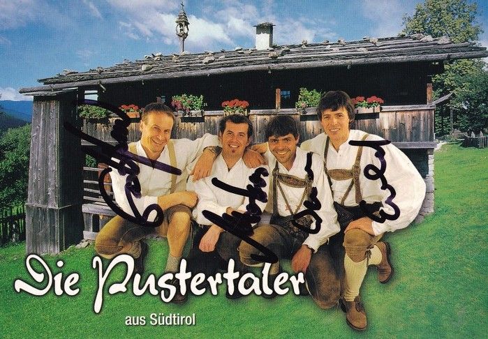 Autogramme Volksmusik | DIE PUSTERTALER | 2000er (Portrait Color) Lanzinger