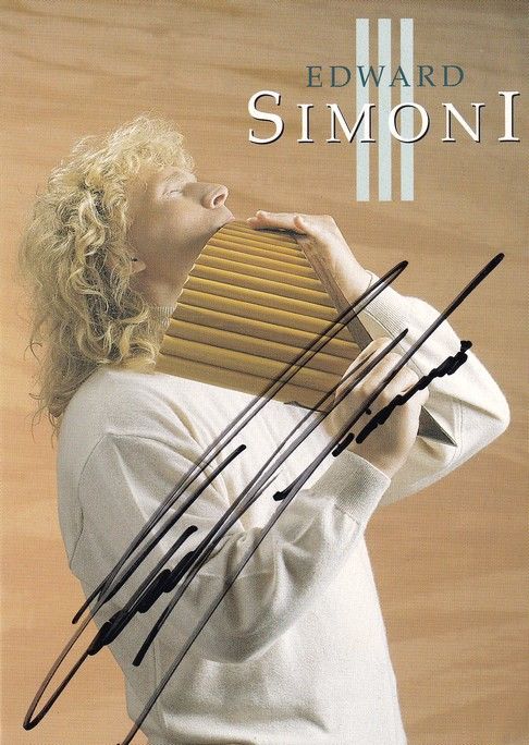 Autogramm Pan-Flöte | Edward SIMONI | 1997 "Magie Der Ferne" (Portrait Color Sony)